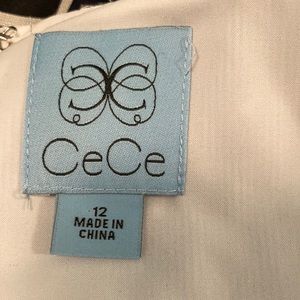 Sleeveless blue and white summer dress